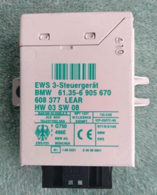 BMW 330 CI E46 2001 serie 3 M54 OEM módulo de unidad de control inmovilizador de encendido Foto 1 de 3