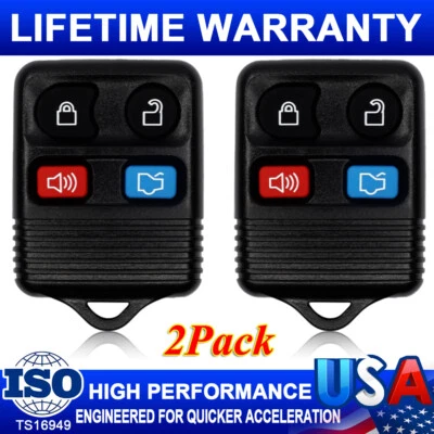 2Pc Remote Key Fob for 2004 2005 2006 2007 2008 2009 Lincoln Town Car CWTWB1U345 - Image 1 of 4
