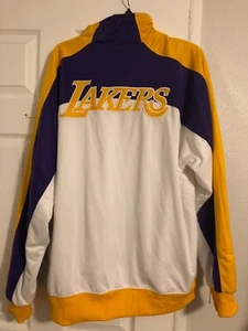 Chaqueta bordada con cuello y cremallera vintage de Los Angeles Lakers, para hombre XL - Imagen 1 de 6