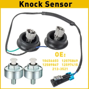Knock Sensor &Harness For Buick Cadillac CTS Escalade Chevy Silverado GMC Sierra - Picture 1 of 10