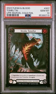 2022 Flesh & Blood Tomeltai #007 UPR Marvel Cold Foil PSA 10 - Foto 1 di 2