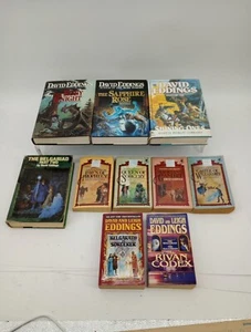 Lot of 10 Fantasy books by David Eddings 4 Hardbacks And 6 Soft Covers - Picture 1 of 12