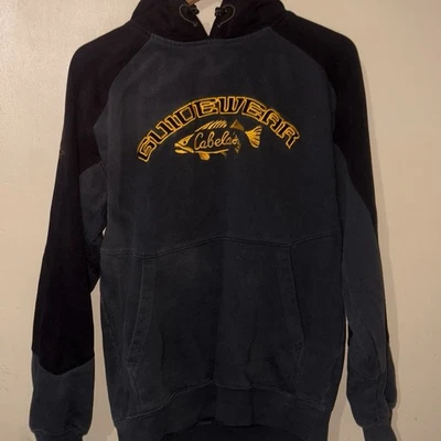 Cabela’s Guidewear Storm sudadera con capucha de algodón negro amarillo para hombre’s M Pullover Foto 1 de 4