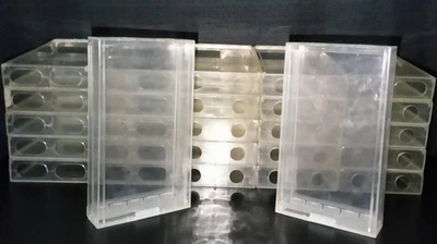 VHS Clear Plastic Cases Bottom Loader Sleeve Protective Case 27 Total $2.22 Each - Image 1 of 4