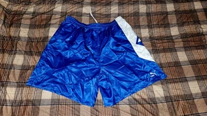 Puma Vintage Nylon Shiny Satin Shorts XL 90s Glanz Running Jogging Sprinter - Picture 1 of 6