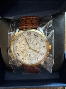 CHRISTIAN MODE SWISS  QUARTZ WATCH Carmel Leather Croc Pattern Band Analog - Picture 1 of 11