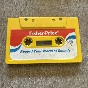Fisher Price Record Your World Of Sounds Cassette Tape 1980 Yellow Vintage - Picture 1 of 3