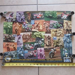 VINTAGE MOTOCROSS BEL-RAY 50 YEAR TRIBUTE TO CHAMPIONS POSTER 20 x 15 AHRMA VMX - Picture 1 of 6