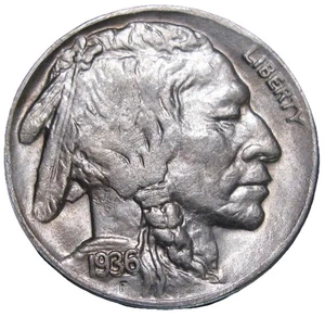 1936 D Buffalo Nickel UNCIRCULATED BS1 - Picture 1 of 2