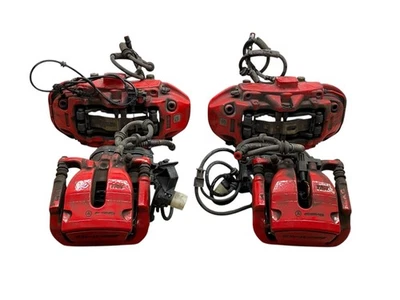 2017-2019 MERCEDES GLS63 FRONT BREMBO & REAR AMG BRAKE CALIPER SET 4 PCS RED OEM Foto 1 de 4