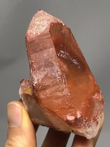 Red Quartz Crystal Cluster Point Morocco 6.3oz N36 - Picture 1 of 12