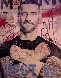 CM Punk Firmado STUDIO SHOT RP Reimpresión 8X10 WWE Mejor Foto del Mundo - Imagen 1 de 1