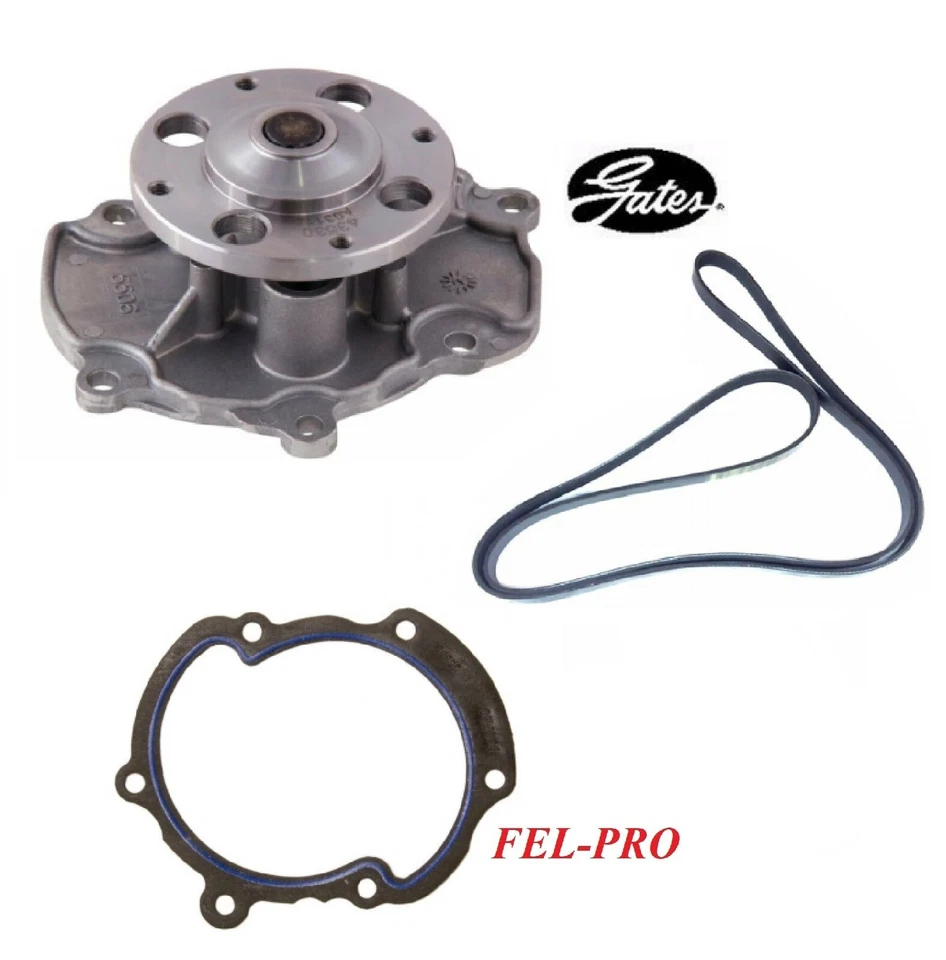 Bomba de agua Gates y correa serpentina y junta para Chevrolet Impala 3,6 L 2012-2013 Foto 1 de 1