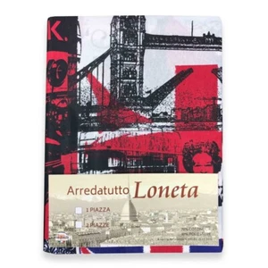 TELO ARREDO COPRITUTTO GRAN FOULARD COPRILETTO COPRIDIVANO TESSUTO LONETA LONDRA - Foto 1 di 6