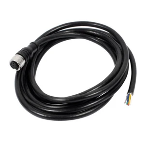 M12-Buchse gerade 8-polig-Stecker, geschirmt, Elektrokabel 2M - Bild 1 von 3
