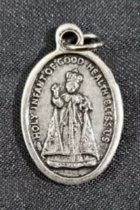 Heiliges Kind der guten Gesundheit Medaille - kommt mit einer 24" versilberten Kette - Bild 1 von 3