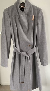 ted baker sandra wrap coat grey
