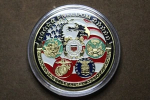 * GRATEFUL FOR YOUR SERVICE AND SACRIFICE COLOURED MEDAL 39.5MM #NPR18 - Picture 1 of 10