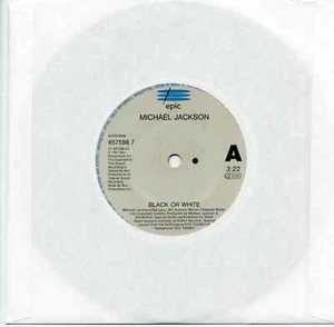 Michael Jackson - Black or White Vinyl 7" 45 rpm Single Epic 657598 7 Stereo - Picture 1 of 2