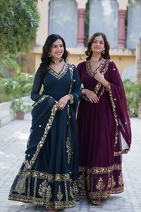 Anarkali Gown Pakistani Salwar Kameez Ready made Suits Wedding Party Bollywood L - Picture 1 of 26