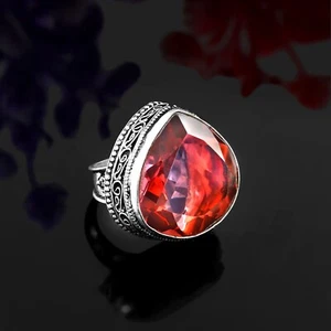 Anillo de piedra de turmalina de plata esterlina 925 anillo hecho a mano mejor regalo de joyería para él - Imagen 1 de 3