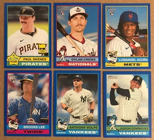 2025 Topps Heritage Baseball BLUE BORDER PARALLEL #1-500 You Pick Complete a Set - Picture 1 of 1
