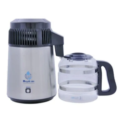 USED - Megahome Water Distiller Stainless and Black with Glass Collection - Image 1 of 4