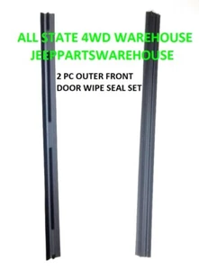 Window Sweep Outer Front Door,2 pc 84-96 Fits Jeep Cherokee Wagon XJ- 2 DOOR - Picture 1 of 1
