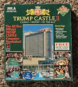 VINTAGE 1991 TRUMP CASTLE II COMPUTER SIMULATION ULTIMATE CASINO GAMBLING GAME - Picture 1 of 2