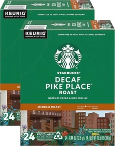 Starbucks Pike Place Decaf Coffee K-Cups , 24/Box - Picture 1 of 2