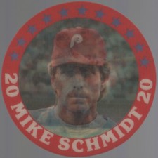 1987 SPORTFLICS Superstar Discs #4 Mike Schmidt (4 1/2" diameter)