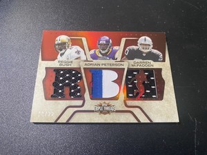 2008 TOPPS TRIPLE THREADS Reggie Bush Adrian Peterson Darren McFadden Patch /22