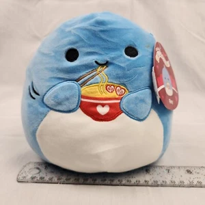 Squishmallows 8” Rey the Ramen Noodle Shark Valentine’s Day '23 Ocean Plush SPOT - Picture 1 of 9