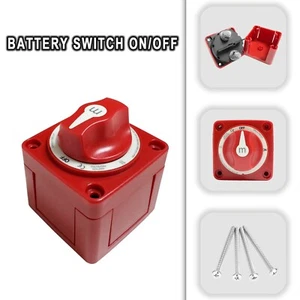 Marine Battery Disconnect Switch On Off Knob 12V 48V DC Car Boat Single Circuit - Foto 1 di 6