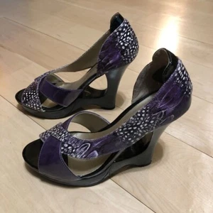 Zapatos de cuña Nadara púrpura talla 7 - Imagen 1 de 11