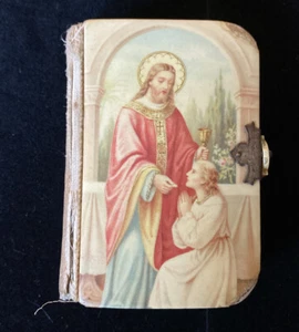 SELTENE antike Mini Zelluloid Bibel mit Schließe 1910er Jahre - Bild 1 von 5