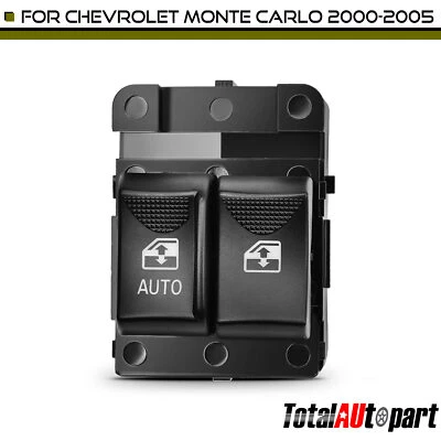 Interruptor de ventana eléctrica para Chevrolet Monte Carlo 2000-2005 2 botones conductor delantero Foto 1 de 4