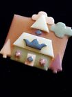 VINTAGE HOUSE PINS BY LUCINDA COLLECTABLE PIN BROOCH 
