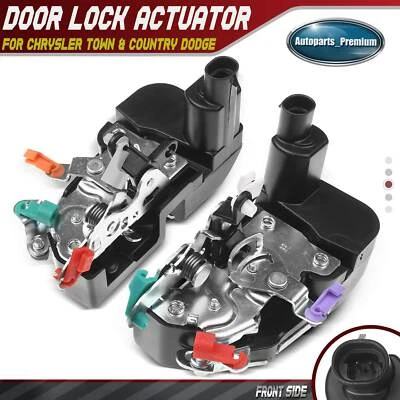 2x Front Left & Right Door Lock Actuator Motor for Chrysler Town & Country Dodge - Image 1 of 4