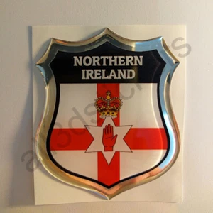 Aufkleber Nordirland Kfz-Aufkleber Emblem Flagge 3D Fahne Harz Gewölbt - Imagen 1 de 3