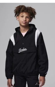 Nike Jordan MJ Flight MVP 1/2 Zip Hoodie Windbreaker Jacket Boys Size 7 NWT - Picture 1 of 14
