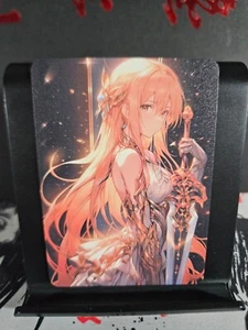 Asuna Yuuki Sword Art Online SAO Personalizzata Art Card Anime Manga NM - Foto 1 di 3