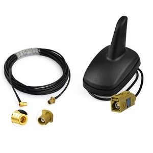Shark Fin Satellite Radio Antenna Fakra K Curry &SMB Extension Cable for Sirius - Picture 1 of 11