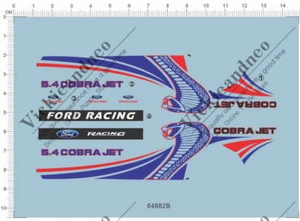 1/25 Revell GT500 TG500KR Cobra Jet Ford Racing blau Modellbausatz Wasserschiebe Aufkleber - Bild 1 von 1
