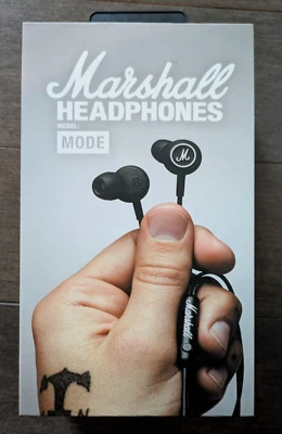 Marshall Mode In-Ear Headphones, Black/White (4090939), BRAND NEW IN BOX