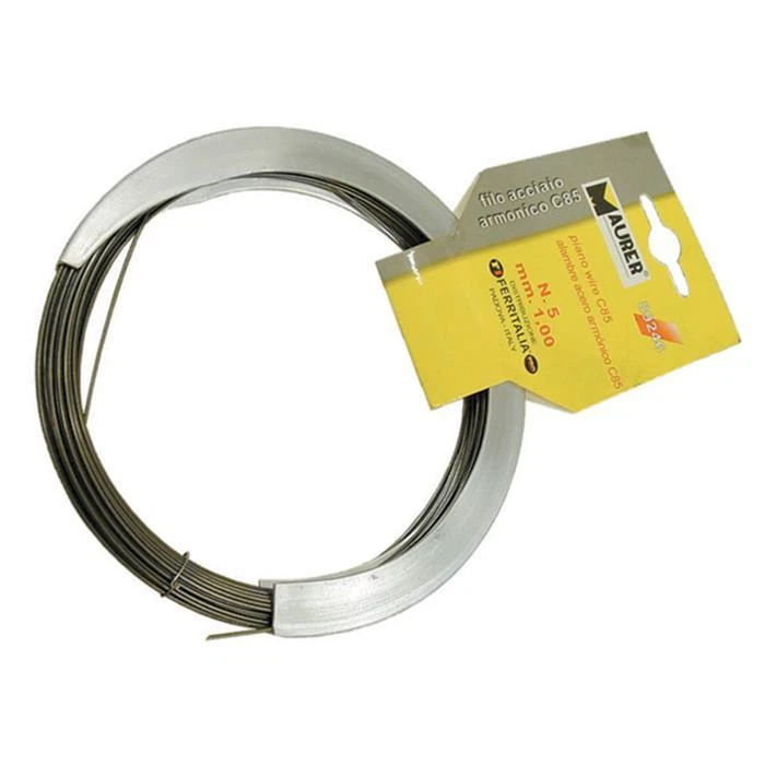 FILO ACCIAIO ARMONICO C85 IN MATASSINA MAURER N°13 8 MT METRI Ø 2,0 MM DIAMETRO - Immagine 1 di 1