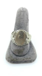 Vintage Silver Plate Flying Eagle With Arrow Ring Patriotic Military Sweetheart - Picture 1 of 11