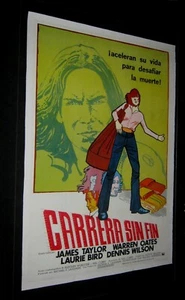 Orig TWO LANE BLACKTOP Linenbacked 1 Sheet JAMES TAYLOR Laurie Bird DENNISWILSON - Bild 1 von 1