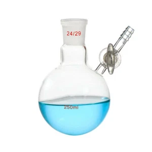 250ml 24/29 Lab Reaction Flask With Glass Stopcock Laboratory Chemistry Reactor - Picture 1 of 1