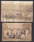 Philippine GROUP OF FILIPINO MEN & LADIES RealPhoto 2 RPPC Vintage Postcards E38